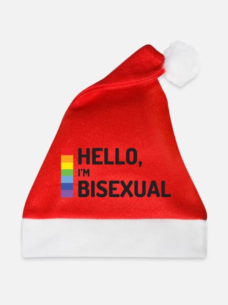 Hallo, ich bin bisexuell - Weihnachtsmütze - Rot