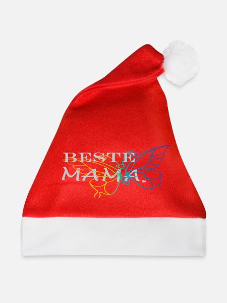 beste Mama - Weihnachtsmütze - Rot