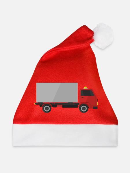 Lkw - Weihnachtsmütze - Rot
