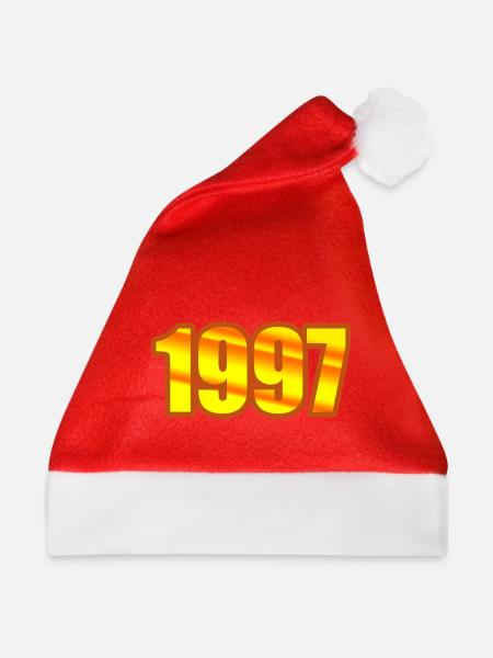 Jahreszahl 1997 - Weihnachtsmütze - Rot