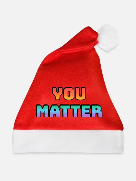 You Matter Gradientendesign - Weihnachtsmütze - Rot