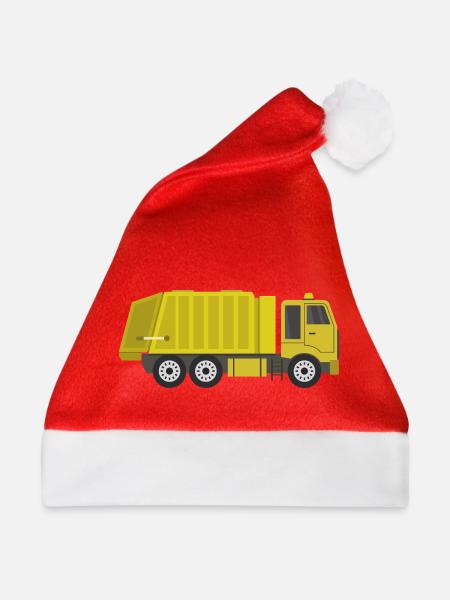 Müllwagen - Weihnachtsmütze - Rot