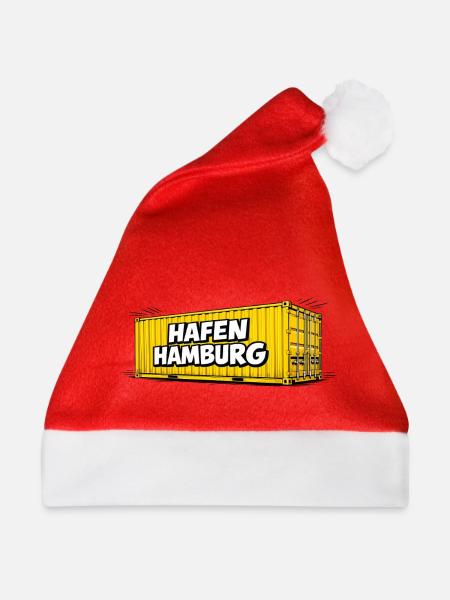 Hafen Hamburg Container - Weihnachtsmütze - Rot