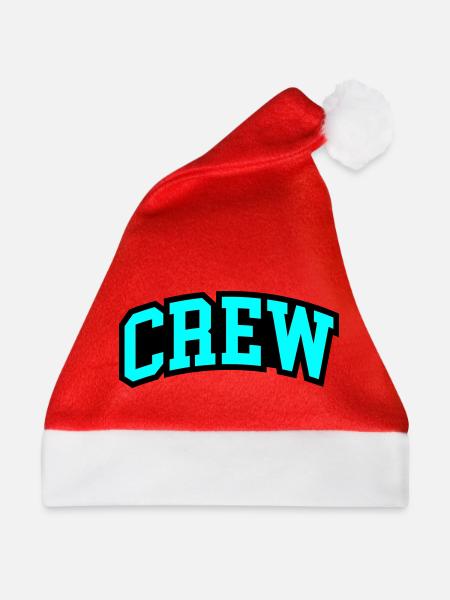 Crew Schriftzug - Weihnachtsmütze - Rot