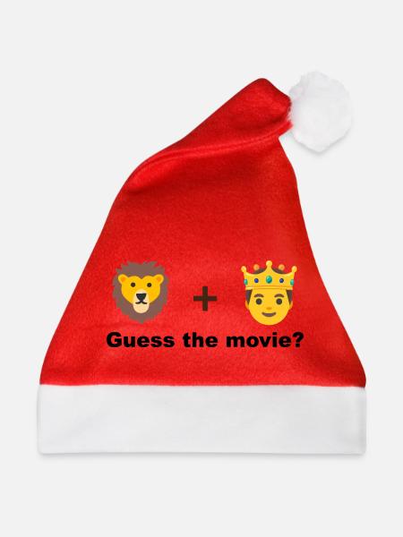Löwenkönig königliches Tiermotiv - Weihnachtsmütze - Rot