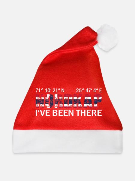 Nordkap Norwegen - Weihnachtsmütze - Rot - Vorne