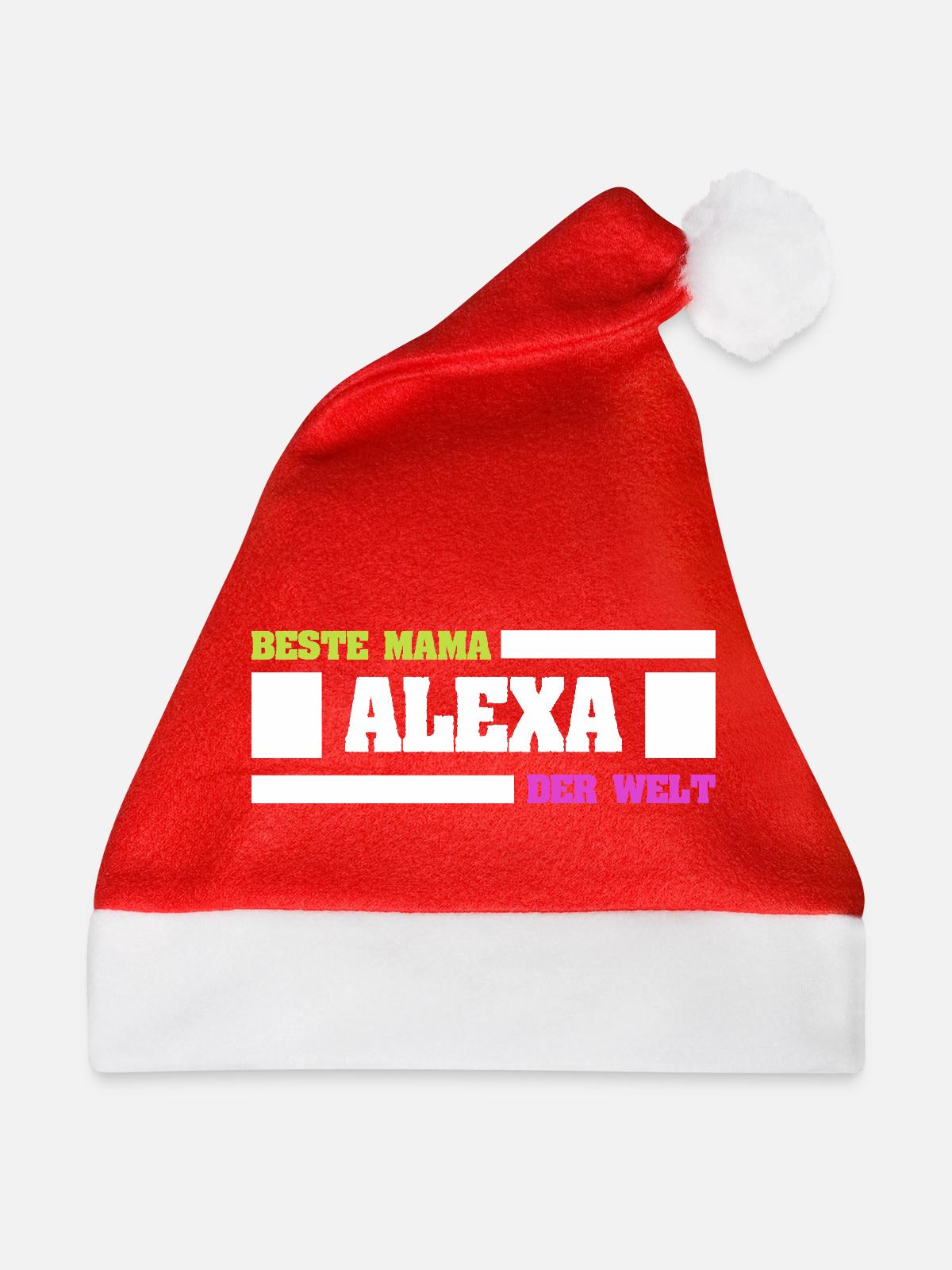 Alexa - Weihnachtsmütze - Rot - Vorne