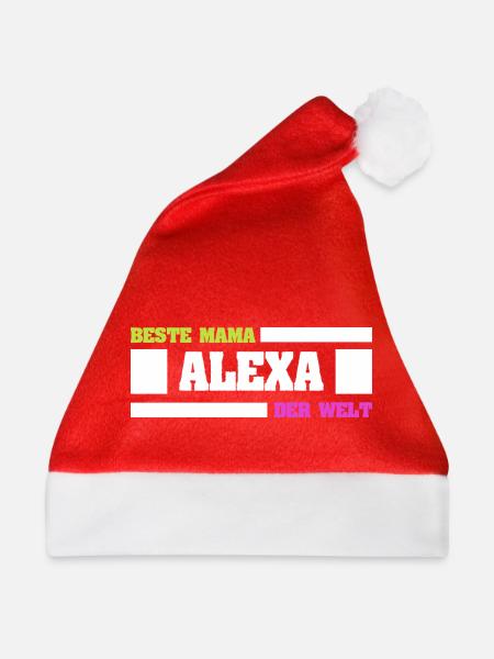 Alexa - Weihnachtsmütze - Rot - Vorne