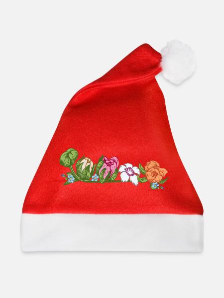 Blumen Gartenzauber - Weihnachtsmütze - Rot