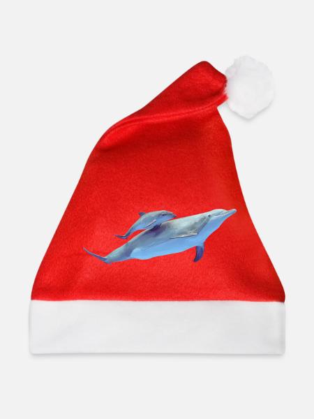 Delfin - Weihnachtsmütze - Rot