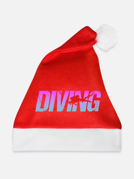 Tauchen Diving - Weihnachtsmütze - Rot