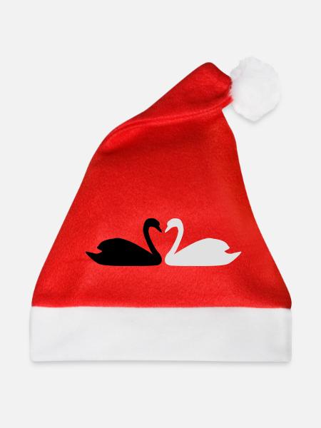 Schwäne - Weihnachtsmütze - Rot
