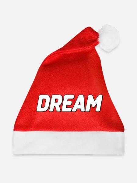 Dream Bold Typografie-Kunst - Weihnachtsmütze - Rot - Vorne