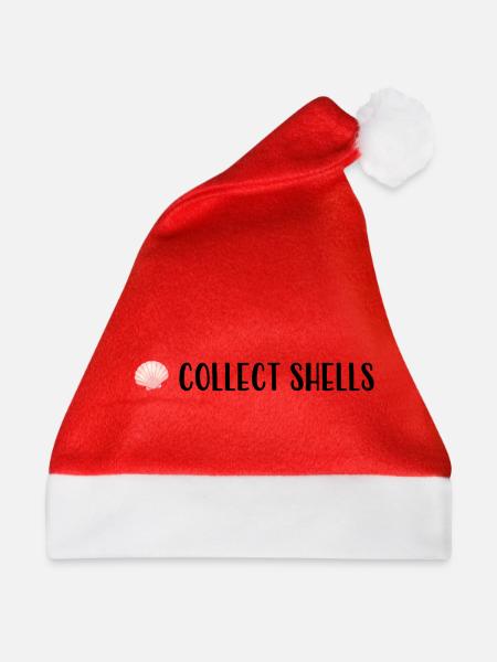 collect shells - Muschel statement shirt - Weihnachtsmütze - Rot