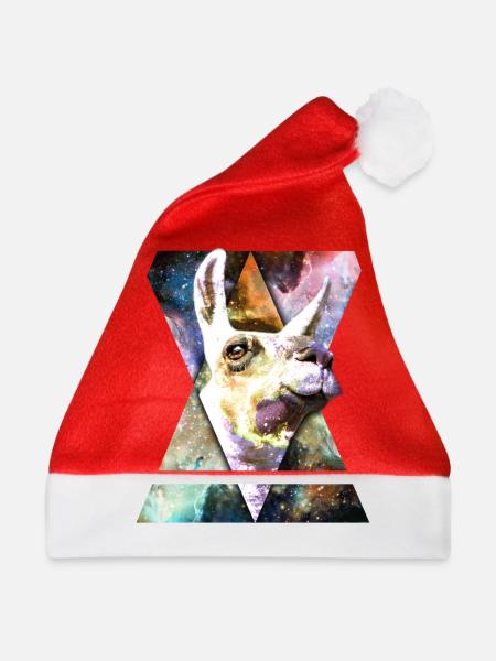Lamarama in space - Weihnachtsmütze - Rot