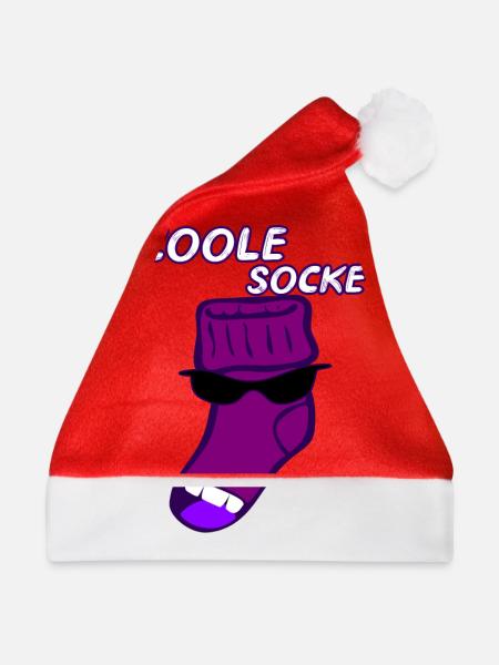 Coole Socke witzig Geschenk Idee - Weihnachtsmütze - Rot