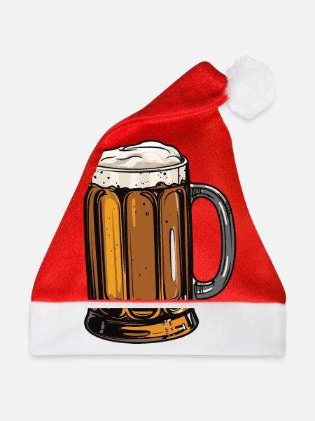 Bierkrug Bier Malz Symbol - Weihnachtsmütze - Rot