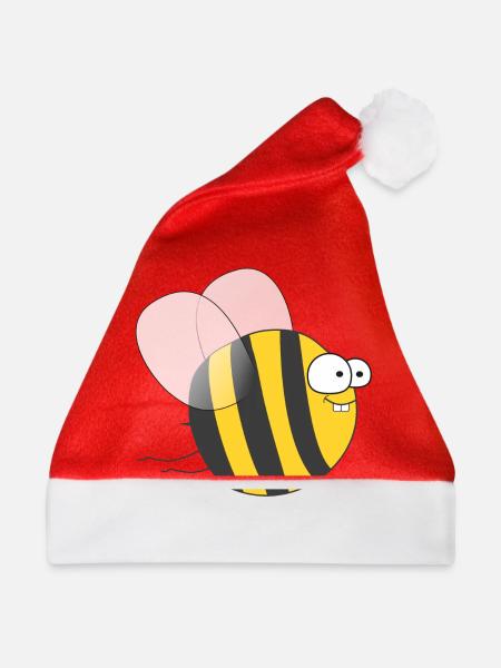 Verrückte Lustige Biene / Hummel (Süß & Niedlich) - Weihnachtsmütze - Rot