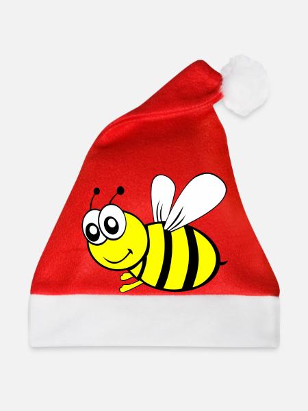 Biene - Weihnachtsmütze - Rot
