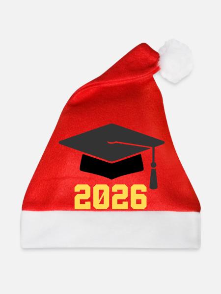 Doktorhut Abschluss 2026 - Weihnachtsmütze - Rot