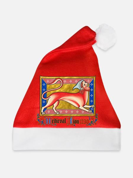 Mittelalterlicher Löwe (1230) - Weihnachtsmütze - Rot