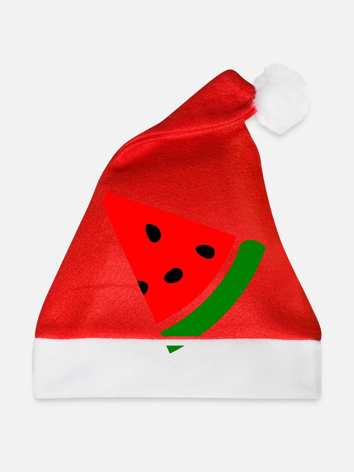 Wassermelone Melone - Weihnachtsmütze - Rot - Vorne