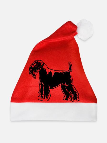 Schnauzer - Weihnachtsmütze - Rot