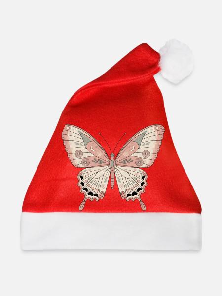 Boho Schmetterling - Weihnachtsmütze - Rot