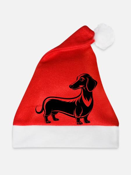 Extra Long Daschund - Weihnachtsmütze - Rot