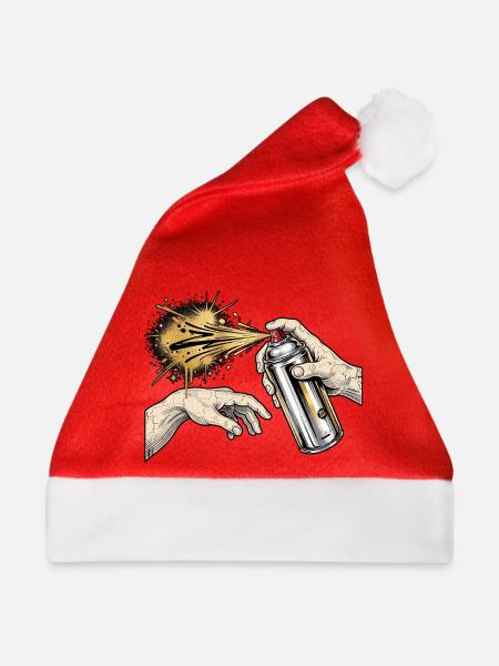Die Erschaffung Adams Spraydose - Weihnachtsmütze - Rot - Vorne
