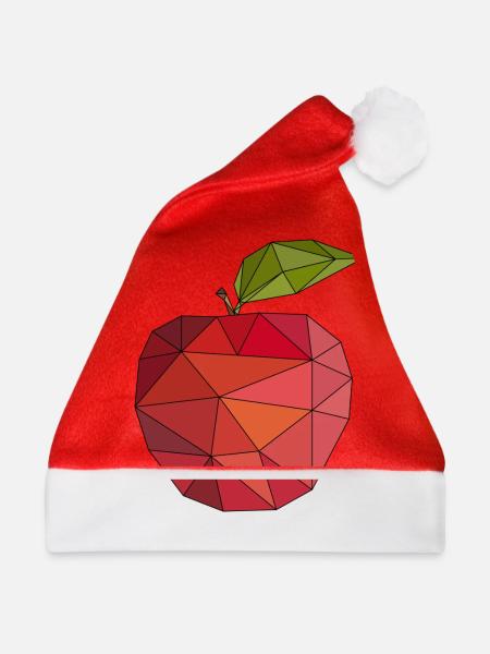 Apfel Obst Apfelpflücker pflücken Gesund Vegan - Weihnachtsmütze - Rot - Vorne