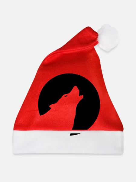 Wolf - Weihnachtsmütze - Rot