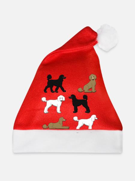 Pudel Auswahl - Weihnachtsmütze - Rot