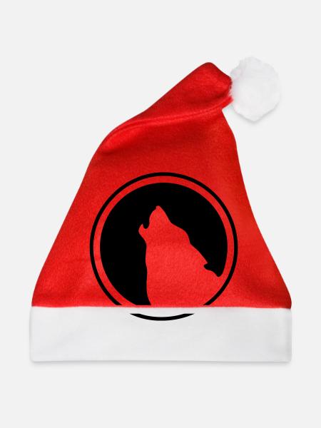 Wolf Logo - Weihnachtsmütze - Rot