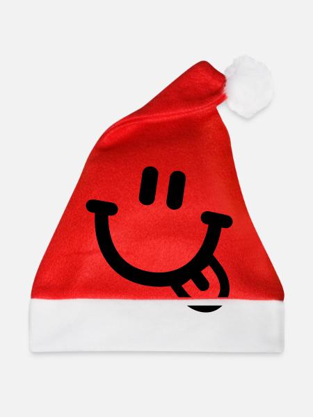 Smiley - Weihnachtsmütze - Rot