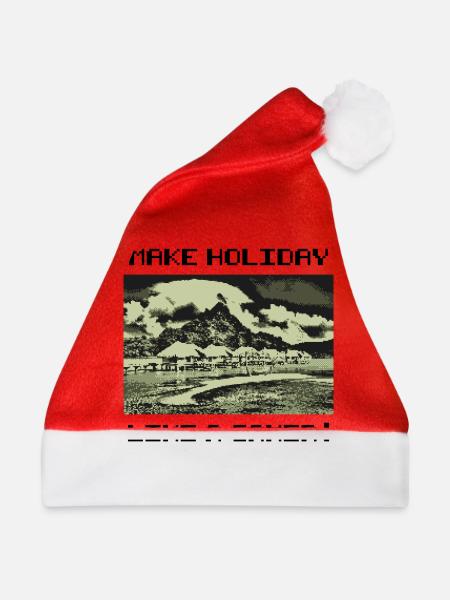 MAKE HOLIDAY LIKE A GAMER (poster) - Weihnachtsmütze - Rot - Vorne