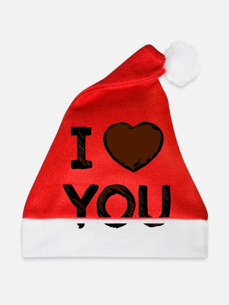 I love you - Weihnachtsmütze - Rot