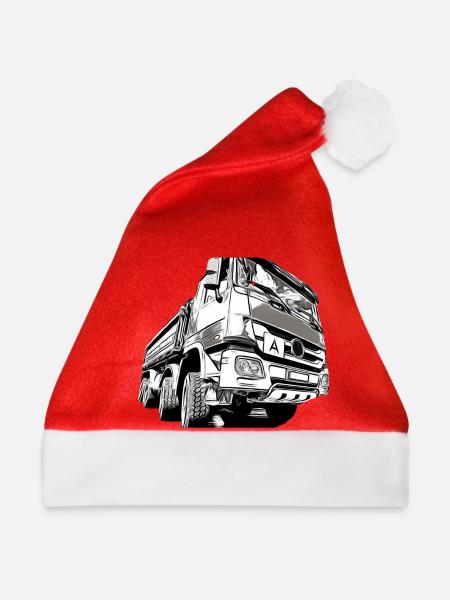 Lastwagen - Weihnachtsmütze - Rot