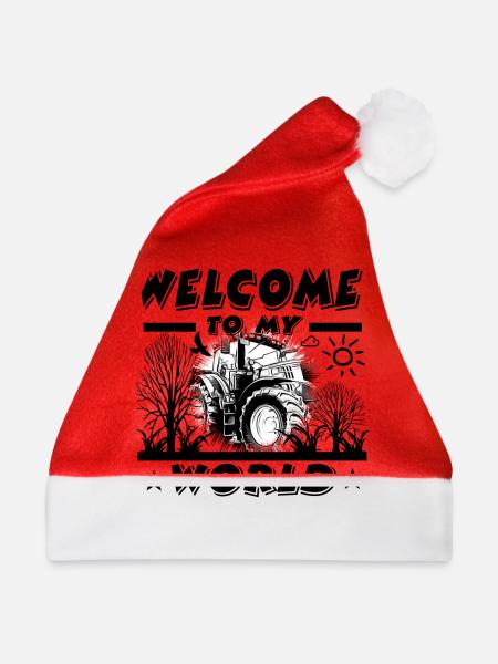 Traktor - Weihnachtsmütze - Rot