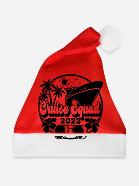 Cruise Squad 2023 Cruising Family Friends Urlaub - Weihnachtsmütze - Rot - Vorne