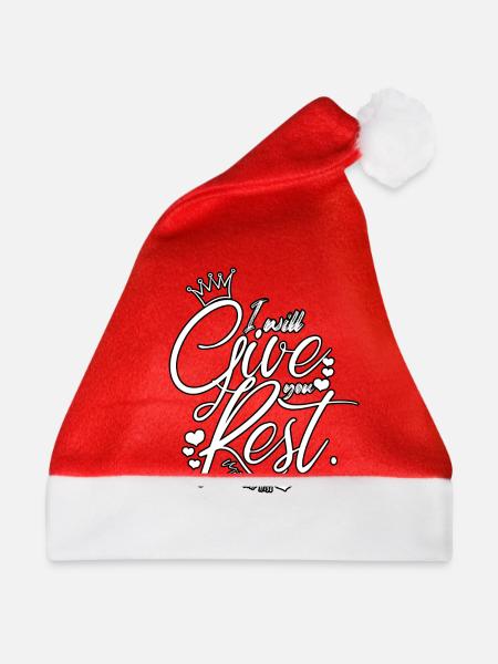 I will Give rest - Weihnachtsmütze - Rot