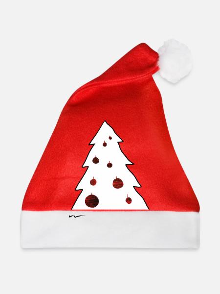 Weihnachtsbaum - Weihnachtsmütze - Rot