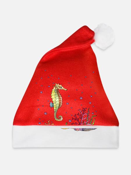 Seepferdchen - Weihnachtsmütze - Rot