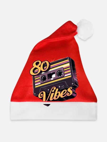 80s Vibes - Weihnachtsmütze - Rot