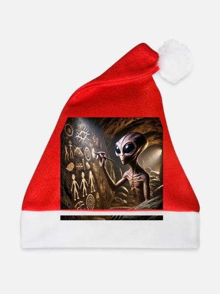 Prähistorischer Außerirdischer - Weihnachtsmütze - Rot