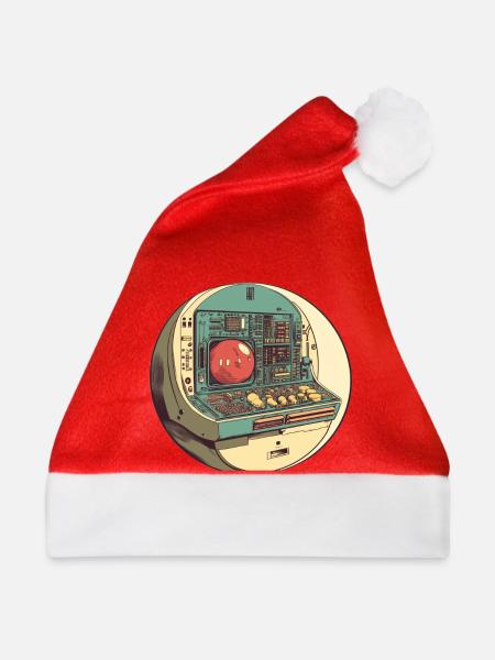 Retro-Computer: Die Anfänge der Technik! - Weihnachtsmütze - Rot