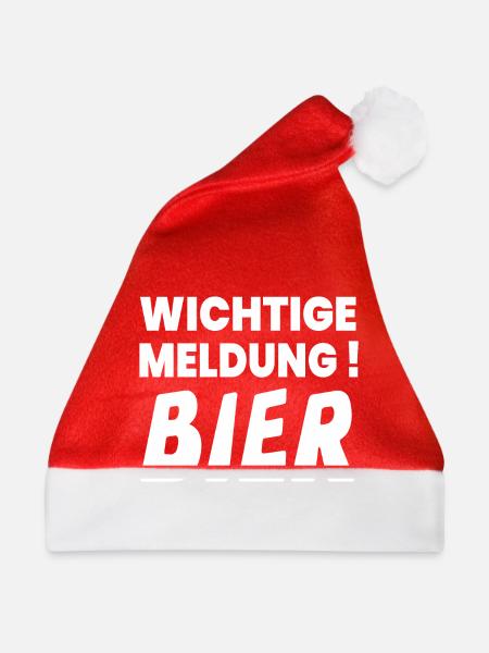 Bier - Weihnachtsmütze - Rot