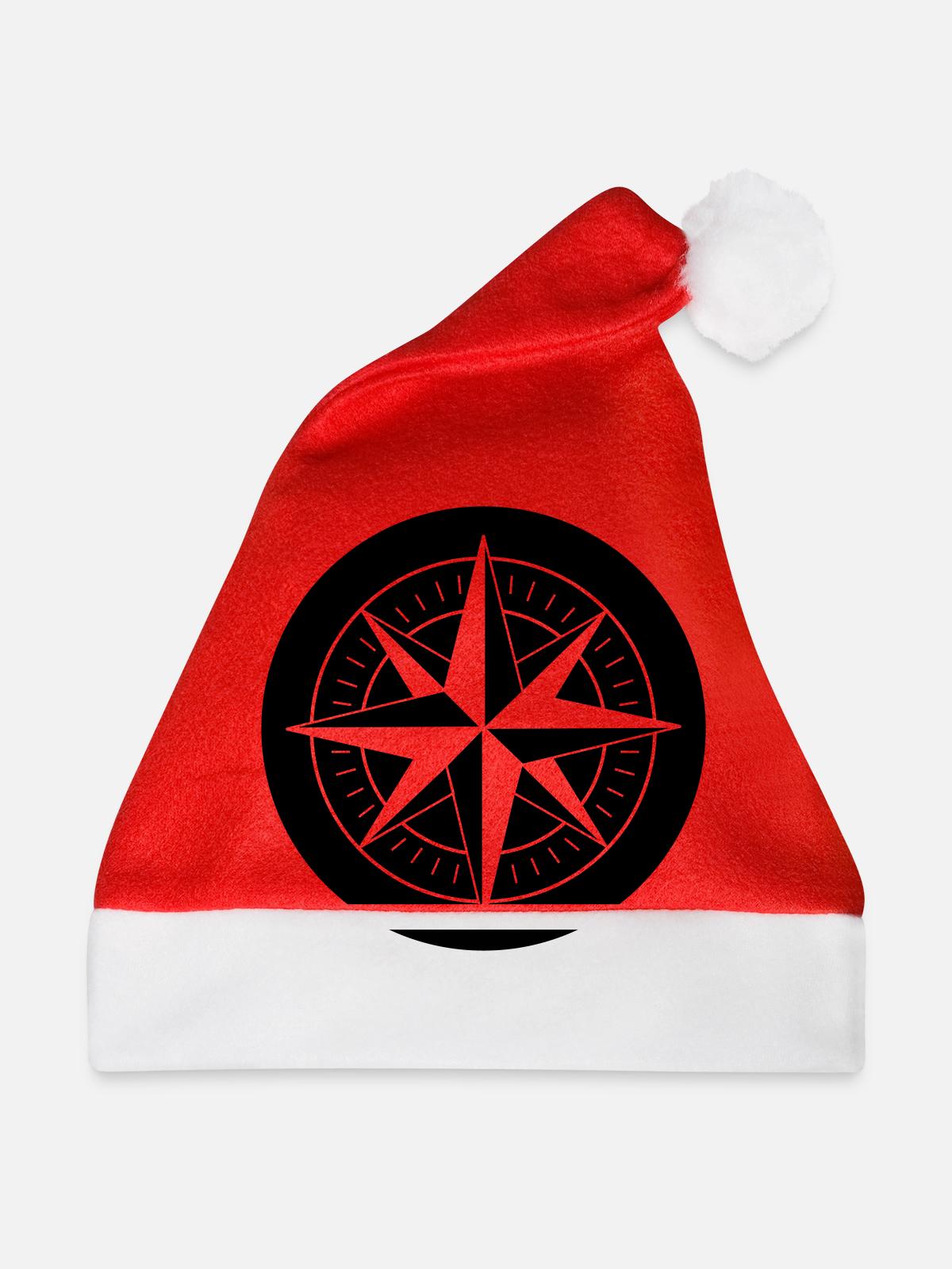 kompass - Weihnachtsmütze - Rot - Vorne