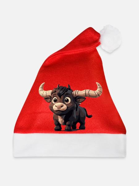 Stier Comic - Weihnachtsmütze - Rot