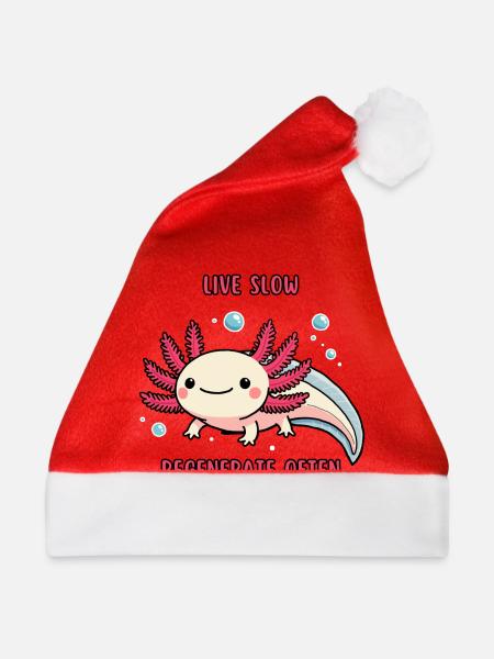 Axolotl - Meister der Regeneration - Weihnachtsmütze - Rot